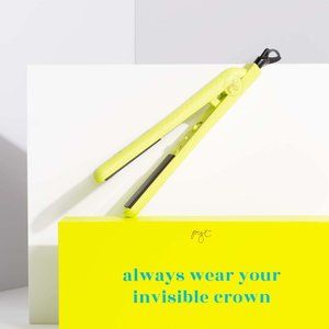 PYT Infrared Straightener and Curler - Neon yellow